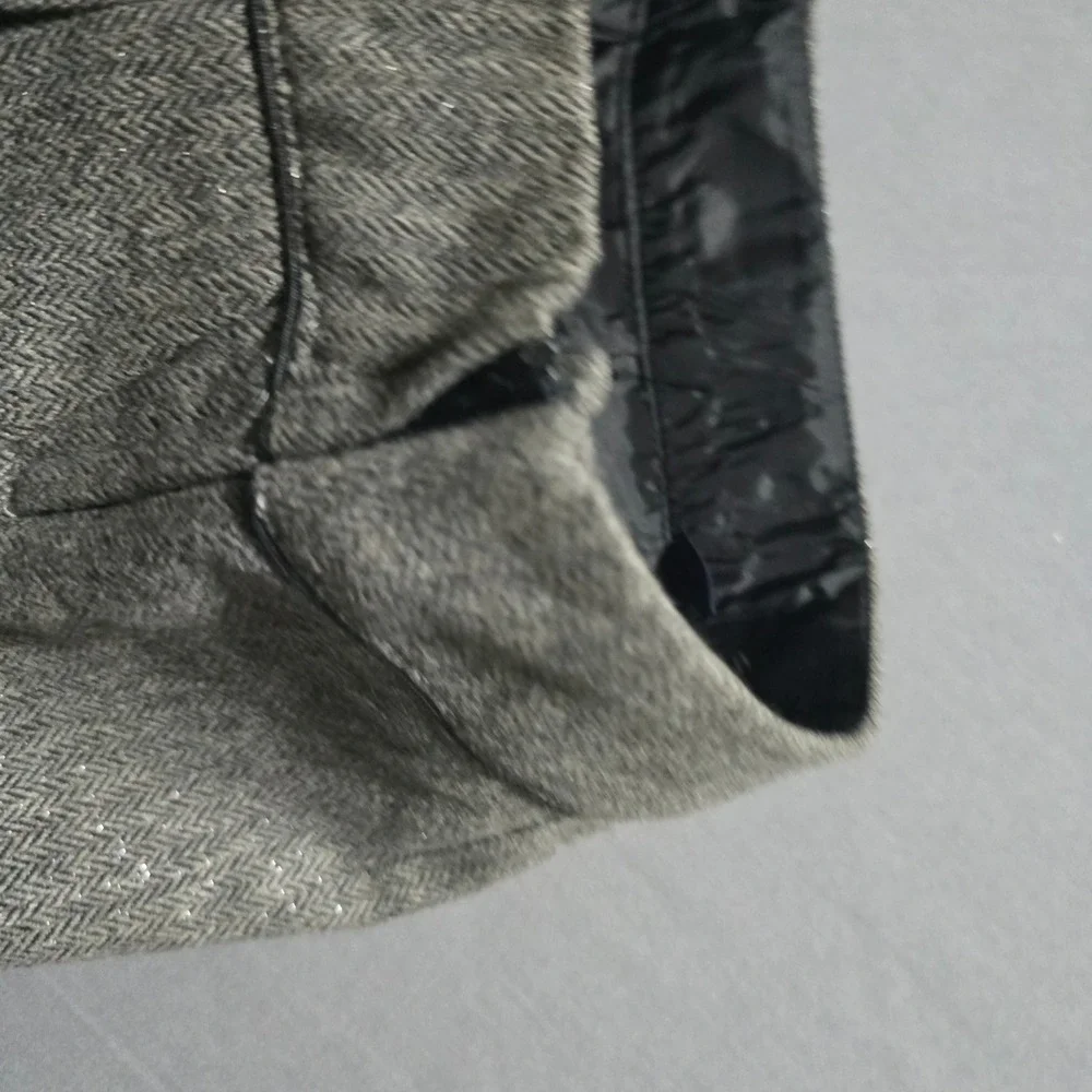 Gap Kids Dress Shorts Girls 8 Gray Herringbone Metallic Sparkle Tweed Adjustable